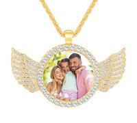 Collier Personnalisé HooAMI avec Gravure Photo et Chaîne - Cadeaux d’Anniversaire pour Femmes