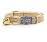 Collier personnalisé pour Animal de Compagnie avec nom d'animal de Compagnie personnalisé Collier pour Chat et Chien avec libération de sécurité Colliers pour Chaton avec Cloche (thé au Lait,S)
