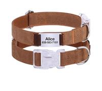 Collier personnalisé pour Chien avec nom gravé et Plaque d'identification Anti-Perte(Blue 2,S)