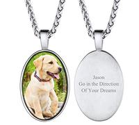 Collier Photo Gravé Pendentif Homme Prénom Personnalisé Chaine Femme Spiga Argent 925 Plaque Militaire Texte Gravure Acier Dog Tag Argenté Bijoux Cadeau Noël Grâce Valentin Mariage Fêtes Mères Pères