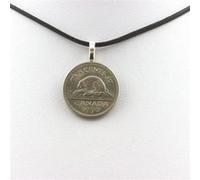 Collier pièce de monnaie Canada 5 cents - Elisabeth II - A Bijoux Noir