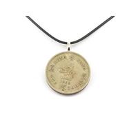 Collier de pièces de monnaie de Hong Kong (Chine) 1 dollar - 1ère effigie d'Elisabeth II