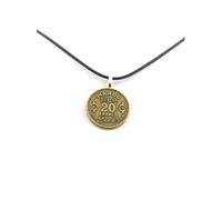 Collier pièce de monnaie Maroc 20 francs Mohammed V essai - A Bijoux