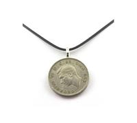 Collier pièce de Royaume-Uni 2 shillings George VI - A Bijoux