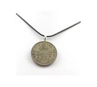 Collier pièce Royaume-Uni 2 shillings George VI - A Bijoux