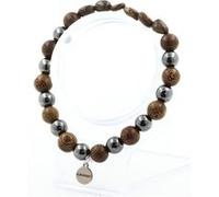 Collier Pierre de Soleil d'Oregon brut + chaine en acier inoxydable longueur 40, 45, 50, 55, 60, 70, 80, 90 cm au choix | USA | Bijou mixte femme, homme, enfants | Livré dans une boite cadeau | TRENDY