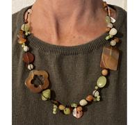 Collier pierres et fil de soie