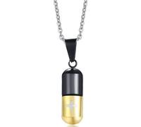 Collier Pill-Noir/Or KP22812