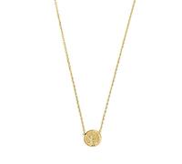 Collier plaqué or avec rond orné d'un Arbre de vie gravé - Jouailla Bijoux - 327008 - Femme - Doré
