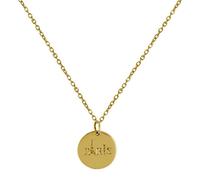 Collier Plaqué Or Médaille Ronde Gravée Paris - Les Poulettes Bijoux