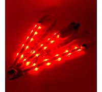 Collier plastron de cheval LED haute visibilité pour équitation, équipement de sécurité réglable (rouge)