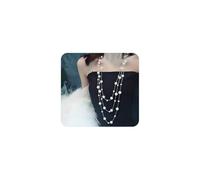 Collier plastron de perles épaisses pour femme, collier ras du cou vintage avec perles d'eau douce à trois rangées, Large, Métal, Pas de gemme