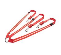 Collier plastron LED haute visibilité LED pour cheval - Pour équitation de nuit - Rouge