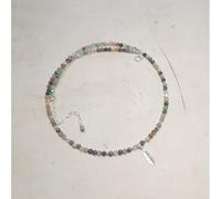 Collier plume pierres naturelles