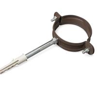 Collier Pluvial Rond Prélaqué Tête de Moro - Diamètre 80 mm / 100 mm - Acier Peint Anti-corrosion pour Fixation Tubes Pluviaux - LEMAG SRL (80)