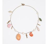 Collier poissons et coquillages doré vieilli UN