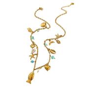 Collier polyvalent avec breloque coquillage et étoile de mer faite à la main Longueur réglable Style décontracté et élégant