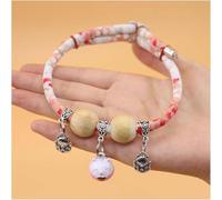 Collier porte-bonheur Kimono en perles de cèdre pour animal de compagnie, collier personnalisé pour chien et chat avec pendentif fortune, collier imprimé cloche, pour chats et chiens, confortable et