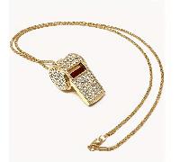 Collier/Porte-clés sifflet exquis, collier pendentif sifflet de mode, outil parfait comme cadeau pour les autres, sifflet d'arbitre en métal, breloque de bagage, sifflet d'extérieur et sifflet d'arbit