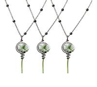 Collier porte-fleurs sauvages, mini-vase floral à porter à créer soi-même, bijou botanique à porter pour les amoureux de la nature, un collier unique - chaque fleur raconte une histoire (3pcs)