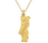 Collier Portugal Plaqué Or 18K - Chaîne Maille Forçat 42cm Mixte Poinçonné