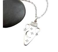 Collier potion magique en argent sterling 925, bouteille en liège, pot, esprit, lune, étoiles, charme céleste, fortune, mysticisme, pendentif mystique d'Halloween | avec chaîne de 45 cm | plaqué