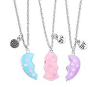 Collier pour 3 - Collier magnétique avec cœur assorti, ensemble de colliers pour 3 sœurs | Adorables colliers Best Friends Forever pour 3, ensembles de colliers avec pendentif en alliage assortis à