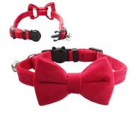 Collier pour animal de compagnie avec cloche | Collier non irritant pour chiens et chats - Collier pour chien avec nœud papillon et clochette pour petits animaux de compagnie - Nœud papillon pour chat