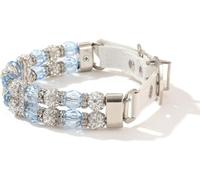 Collier pour Animal de Compagnie, Collier for Chien en Strass, Collier Fantaisie for Chat, de Mariage Cuir for Petite, Moyenne et Grande Taille(Blue,S)