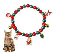 Collier pour animal de compagnie de Noël,Collier chiot avec cloche et Père Noël Arbre Bonhomme de neige Flocons de neige Pendentif élan - Accessoire de vacances pour petits chiens, filles, garçons