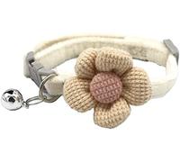 Collier pour animal de compagnie, motif floral de dessin animé, doux pour la peau, joli collier pour chaton chien avec clochette pour fête design professionnel