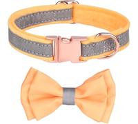 Collier pour Animaux Ajustable Collier for Chien avec nœud Papillon Floral, Boucle en métal de sécurité Multicolore SML(Yellow1,S)