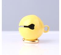 Collier pour animaux de compagnie Bell Iron Rond One -Pièce Pendentif Accessoires avec porte-clés pour chats et dogSyellow
