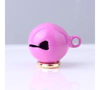 Collier pour animaux de compagnie cloches fer rond une pièce pendentif accessoires avec porte-clés pour chats et chiens violet