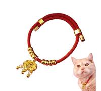 Collier pour animaux de compagnie du Nouvel An, collier réglable pour animaux de compagnie chinois de l'année du serpent, collier de chat porte-bonheur, décoration du cou des animaux de compagnie,