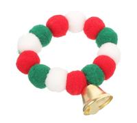 Collier pour Animaux de Compagnie en Peluche de Noël avec Pompons et Accessoire de Cou élastique à Cloche pour Chatons et Chiots Design Confortable et élégant pour Les festivités de Vacances