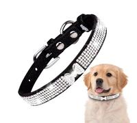 Collier pour animaux de compagnie en strass - Collier réglable pour chien, chat en microfibre chic pour filles, collier ras du cou pour chiot résistant à la déchirure | élégant, léger avec détails en