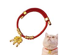Collier pour Animaux de Compagnie Happy New Year, Colliers pour Animaux de Compagnie pour Chiens - Année du Serpent Collier pour Animaux de Compagnie réglable Chinois,Collier Porte-Bonheur Rouge pour