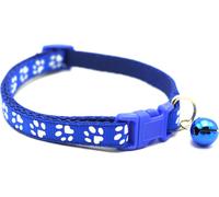 Collier pour animaux de compagnie mignon réfléchissant cordon de sécurité réglable zone confortable pour chiens avec Bellroyalblue