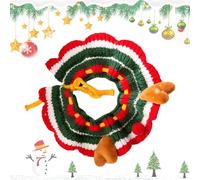 Collier pour animaux de compagnie Nitted - Collier pour chien sur le thème de Noël, collier de chien d'hiver avec motif de cornes d'élan | Noël réglable pour animaux de compagnie