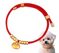 Collier pour animaux de compagnie - Nouvel An chinois - Collier pour chien avec lingot d'or - Collier pour chat pour les vacances - Collier mignon réglable avec clochette et matériau doux - Costume