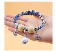 Collier pour Animaux Lucky Cedar-Bead, Collier Mignon pour Chat, Collier personnalisé pour Chien et Chat avec Pendentif Porte-Bonheur, Confortable et Ajustable (B,S)