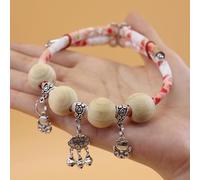 Collier pour Animaux Lucky Kimono Cedar-Bead, Colliers pour Chats Collier Personnalisé pour Chien avec Pendentif Porte-Bonheur, Adapté À Tous Les Types d'animaux (H,M)