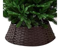 Collier pour Arbre De Noël | Décoration Festive Tressée en Rotin et Osier - Base d'arbre de Noël - pour Salon Entrée Bureaux Chambre Appartement Fête Et Réunion