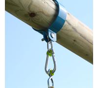 Collier pour bois rond métal d10cm bleu - gris TU