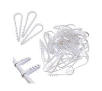 Collier pour Câble Électrique, Chevilles à Boucle, Clips de Fil, Serre-Câbles Plage, Chevilles Nylon en Forme de U, Souple Pinces de Lignes, Collier Serrage pour la Fixation Fils, Tuyaux, Blanc 100Pcs