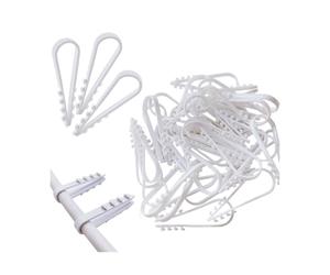 Collier pour Câble Électrique, Chevilles à Boucle, Clips de Fil, Serre-Câbles Plage, Chevilles Nylon en Forme de U, Souple Pinces de Lignes, Collier Serrage pour la Fixation Fils, Tuyaux, Blanc 100Pcs