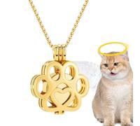 Collier pour cendres d'animaux de compagnie | 2,31 x 2,2 cm, urne funéraire funéraire, bijou souvenir pour chien et chat | Collier urne pour chien | Pour perte de mémoire, souvenir de perte de mémoire