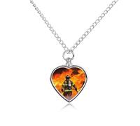 Collier pour cendres d'animaux domestiques avec kit de remplissage - Chaîne de 70 cm - Collier funéraire funéraire - Bijou souvenir pour cendres humaines - Chiens et chats - Cadeau de condoléances