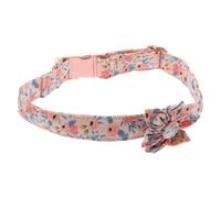 Collier pour Chat Ajustable à Fleur Six Pétales, Coton, S 1,5 CM | Motif Marguerite, Boucle de Sécurité, pour Chats, Petits Chiens, Photos et Anniversaires